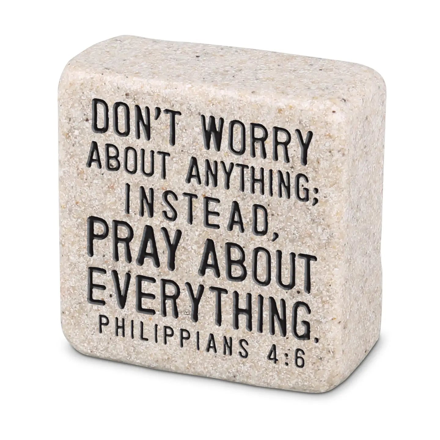 Don't Worry Scripture Stone