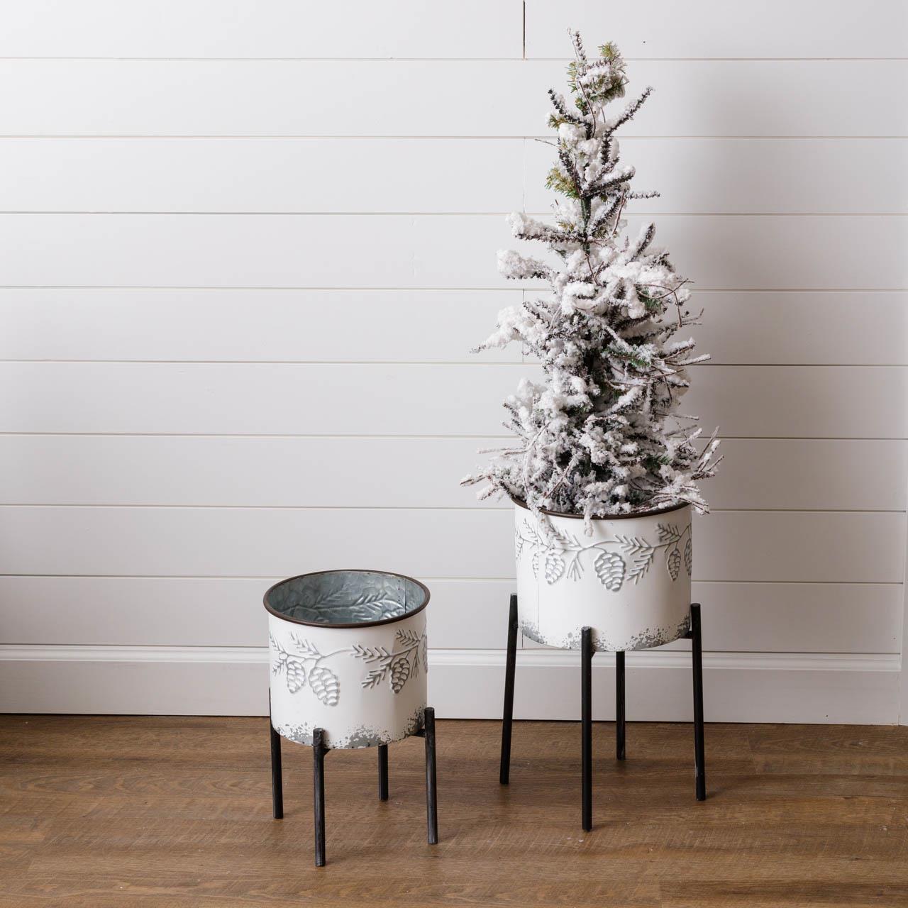 Embossed Pinecone Planter Stand