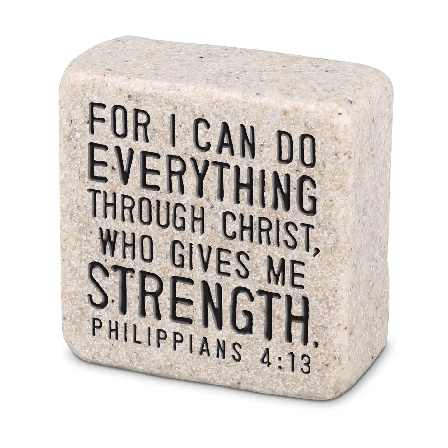 Everything Through Christ Scripture Stone