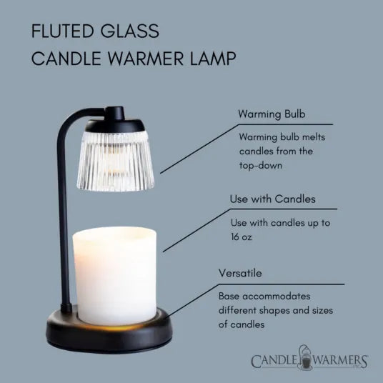 Fluted Glass Candle Warmer Lamp