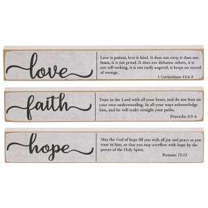 Faith Hope Love Mini Stick