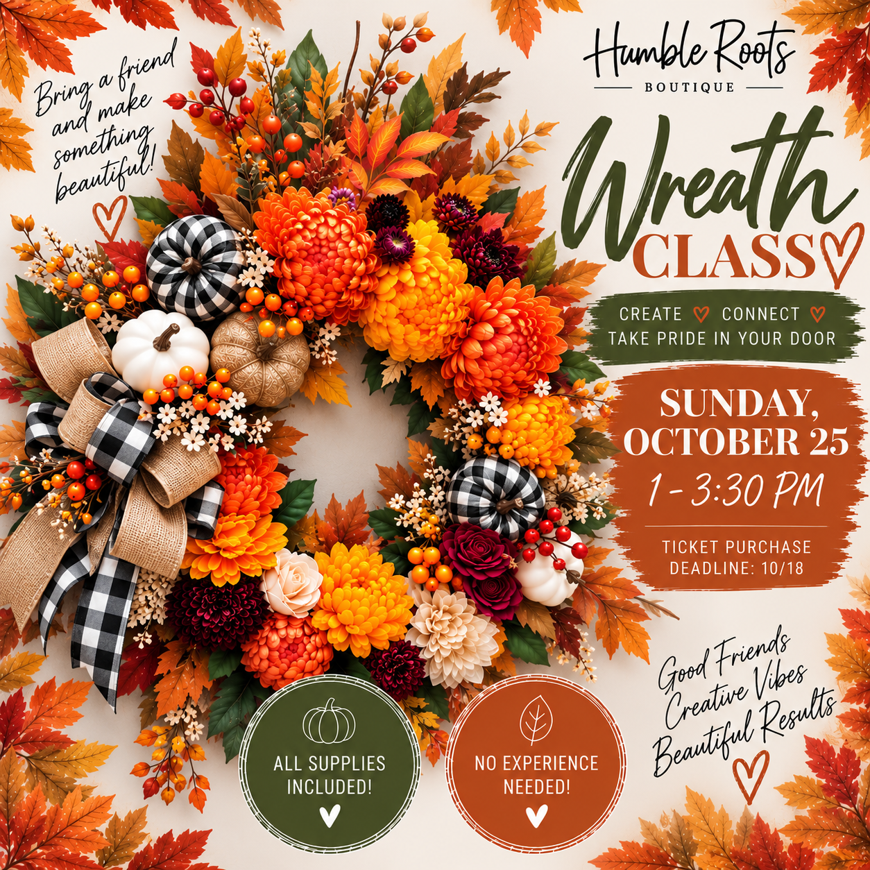 Fall Wreath Class | 10/25/26