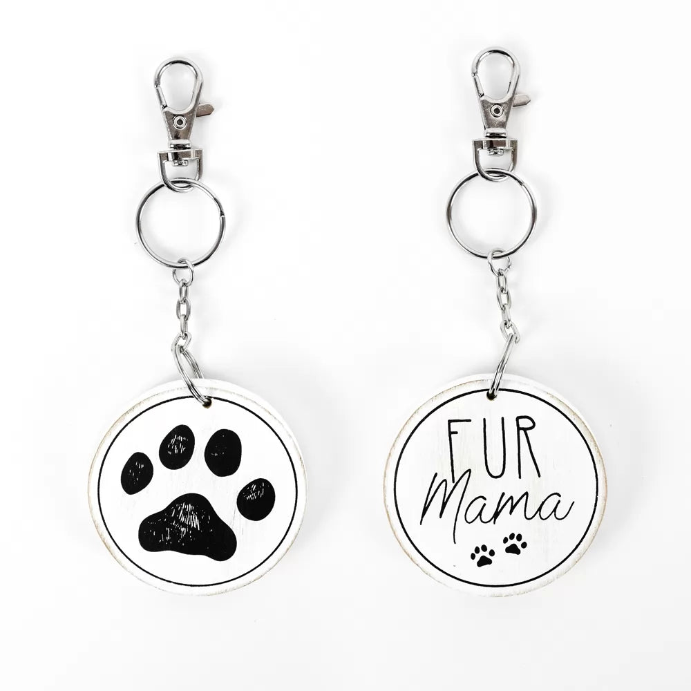 Fur Mama Reversible Key Chain