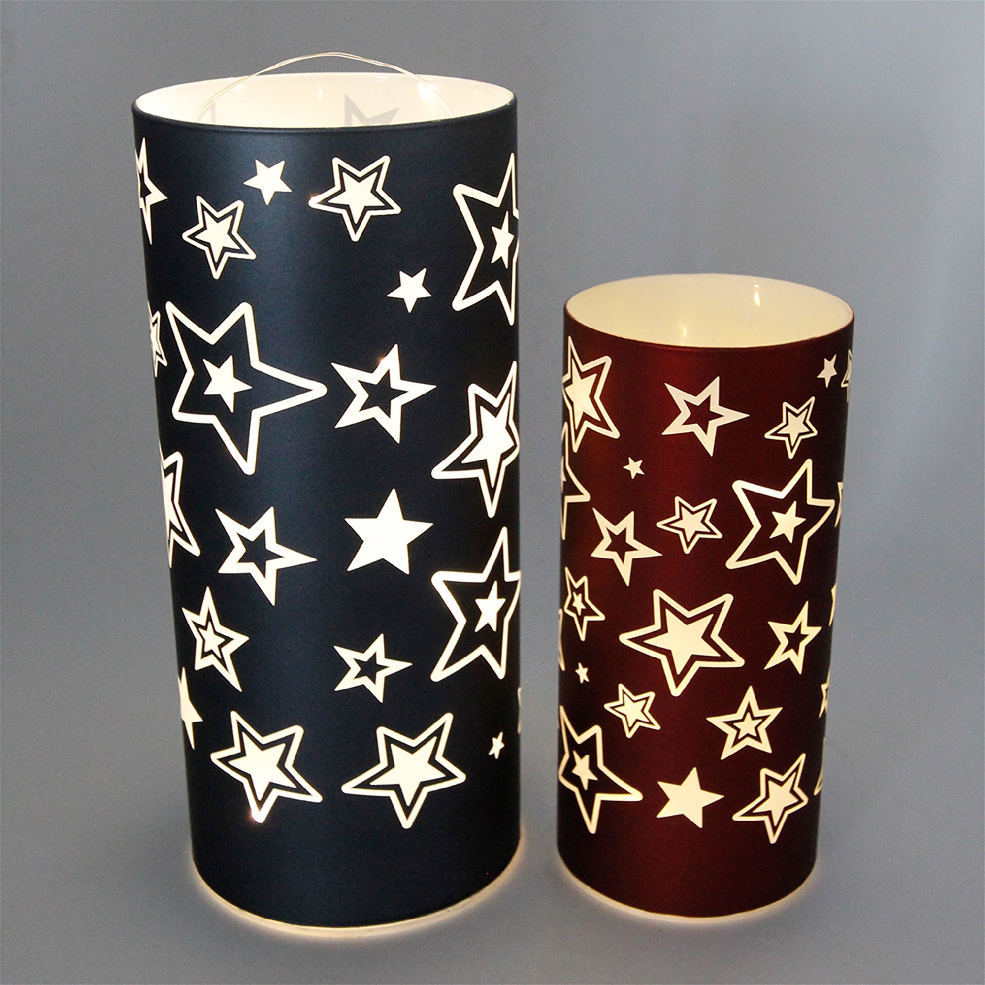 Patriotic Glass LED Hurricane