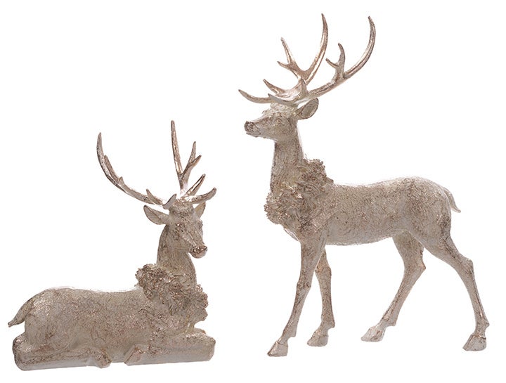 Golden Deer w/Wreath