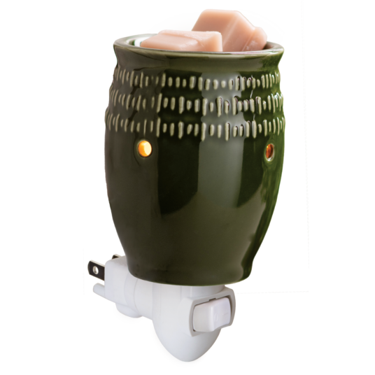 Green Etched Pluggable Fragrance Warmer