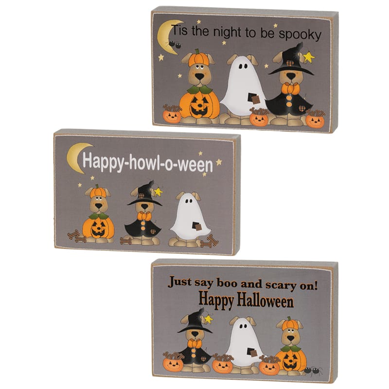 Happy-Howl-O-Ween Rectangle Dog Block