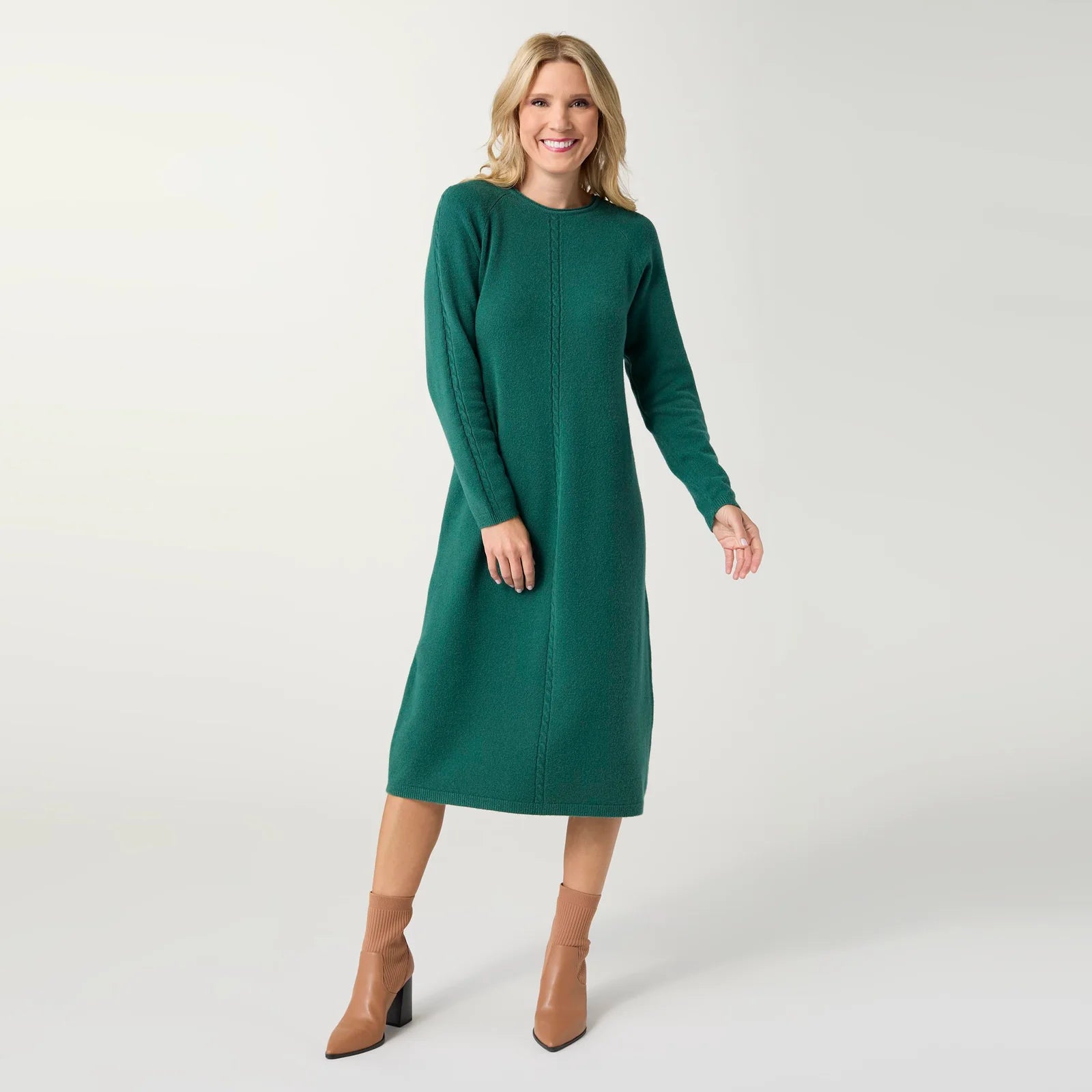 Heavenly-Luxe Cable Knit Detail Dress