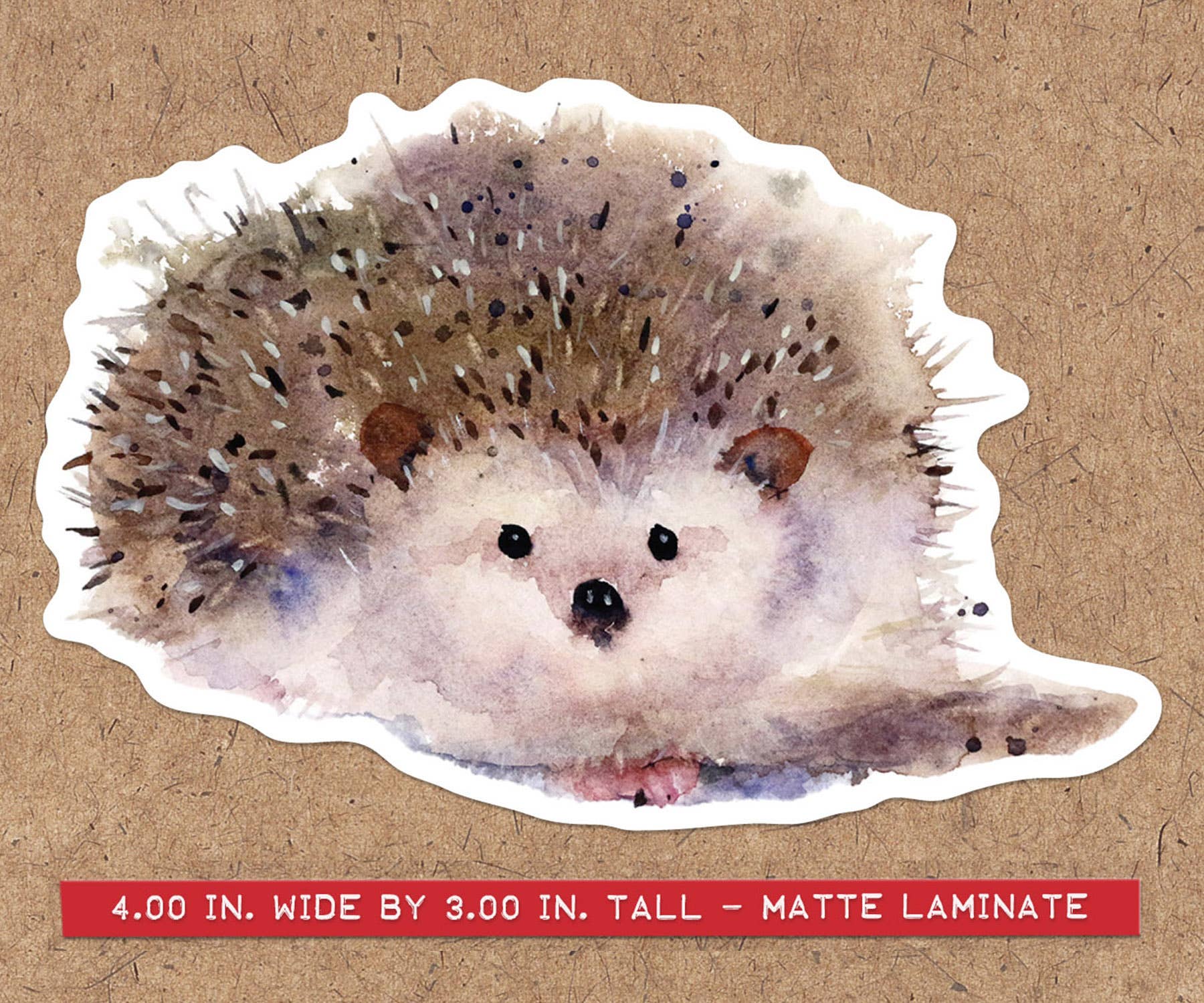 Hedgehog Watercolor Sticker