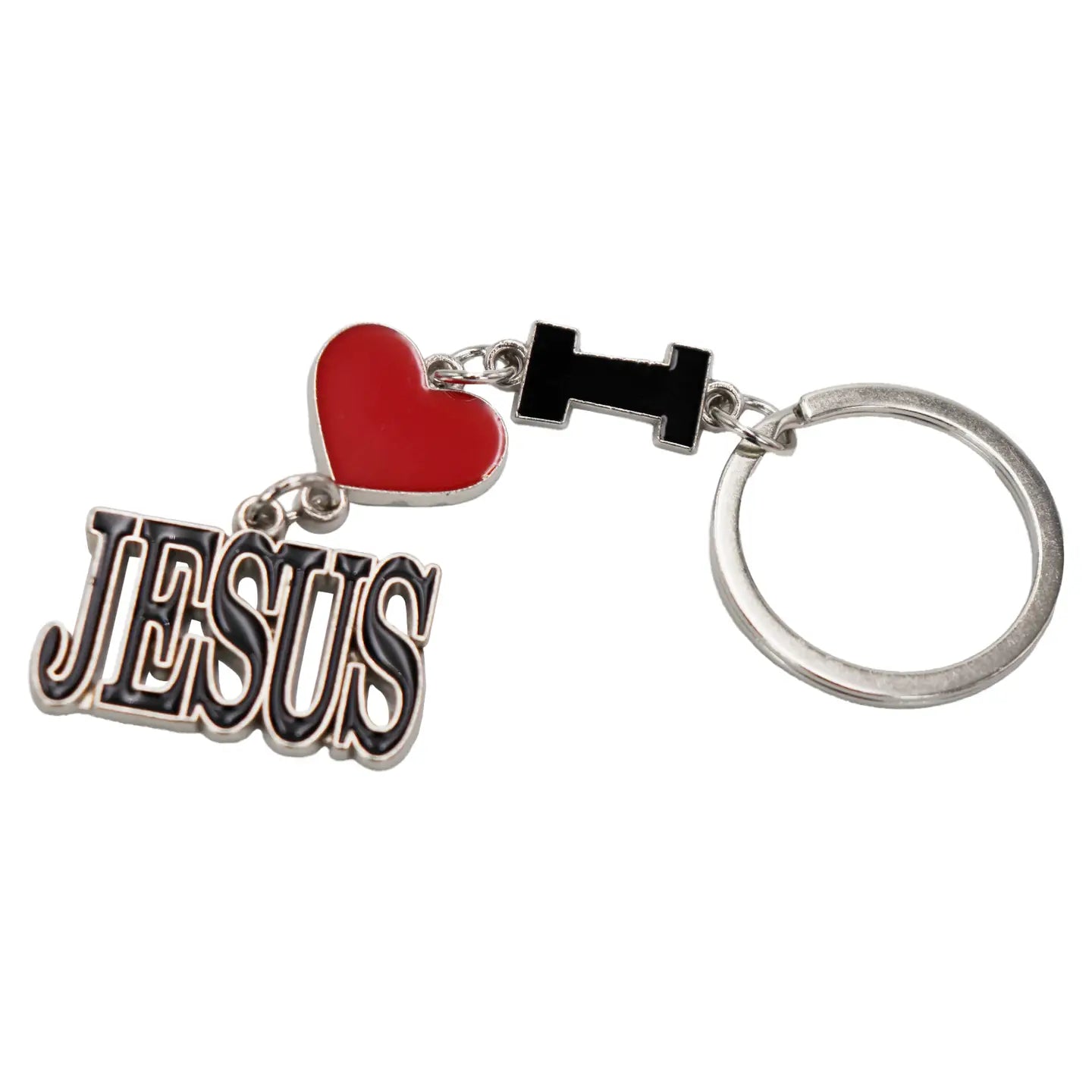 I Love Jesus Metal Key Chain