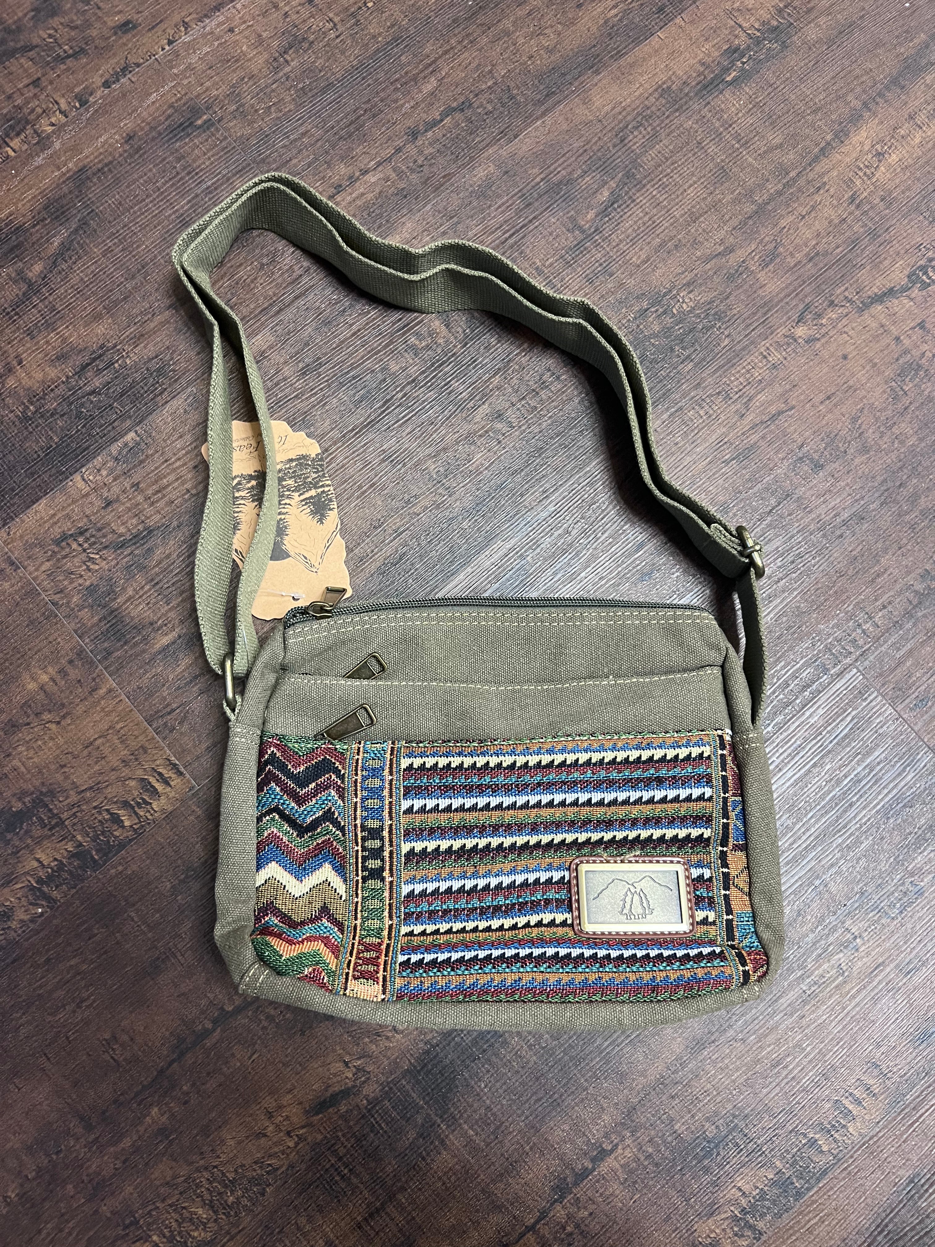 Canvas & Brocade Purse