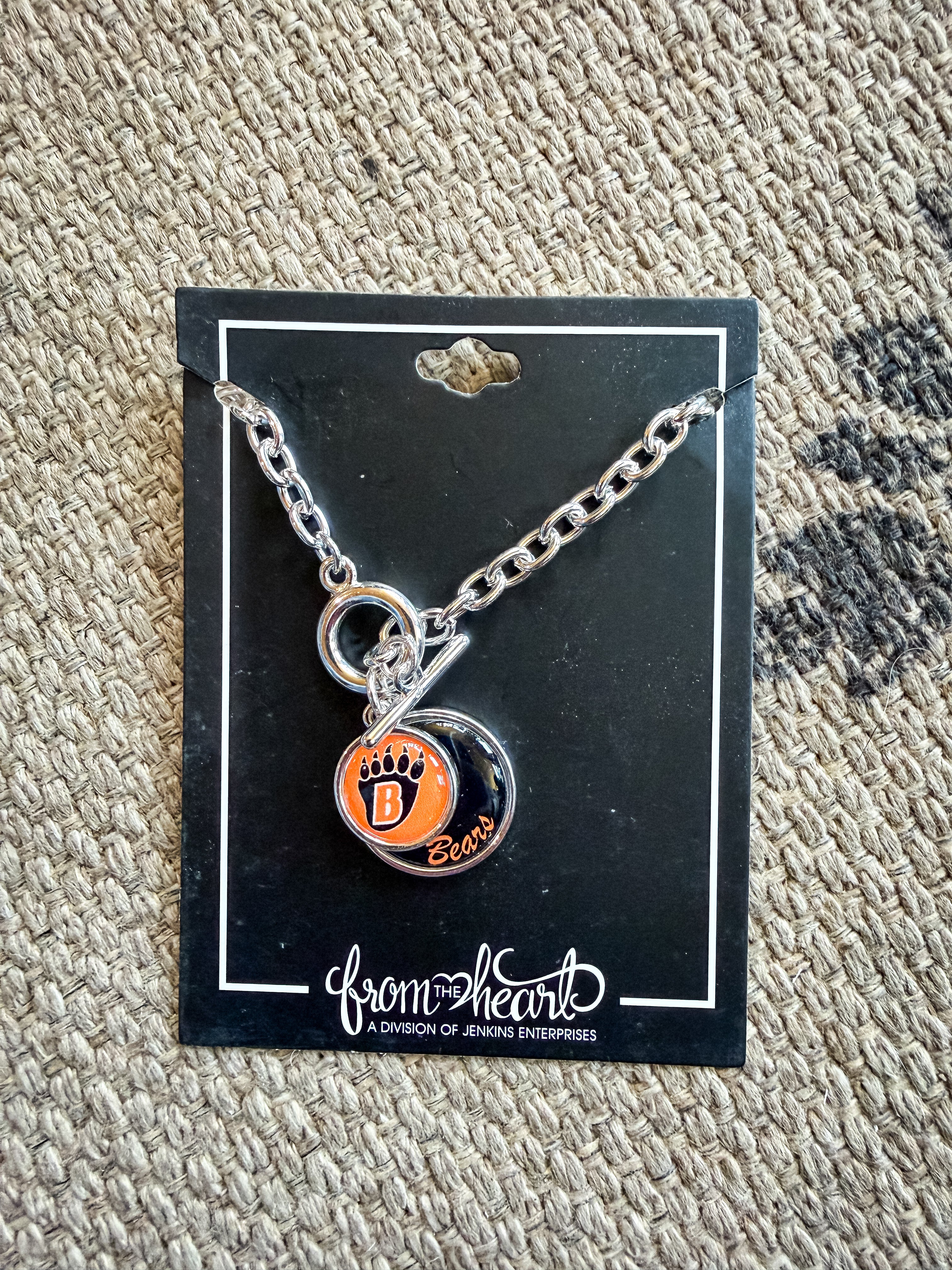Stacked Disc School Spirit Link Bracelet