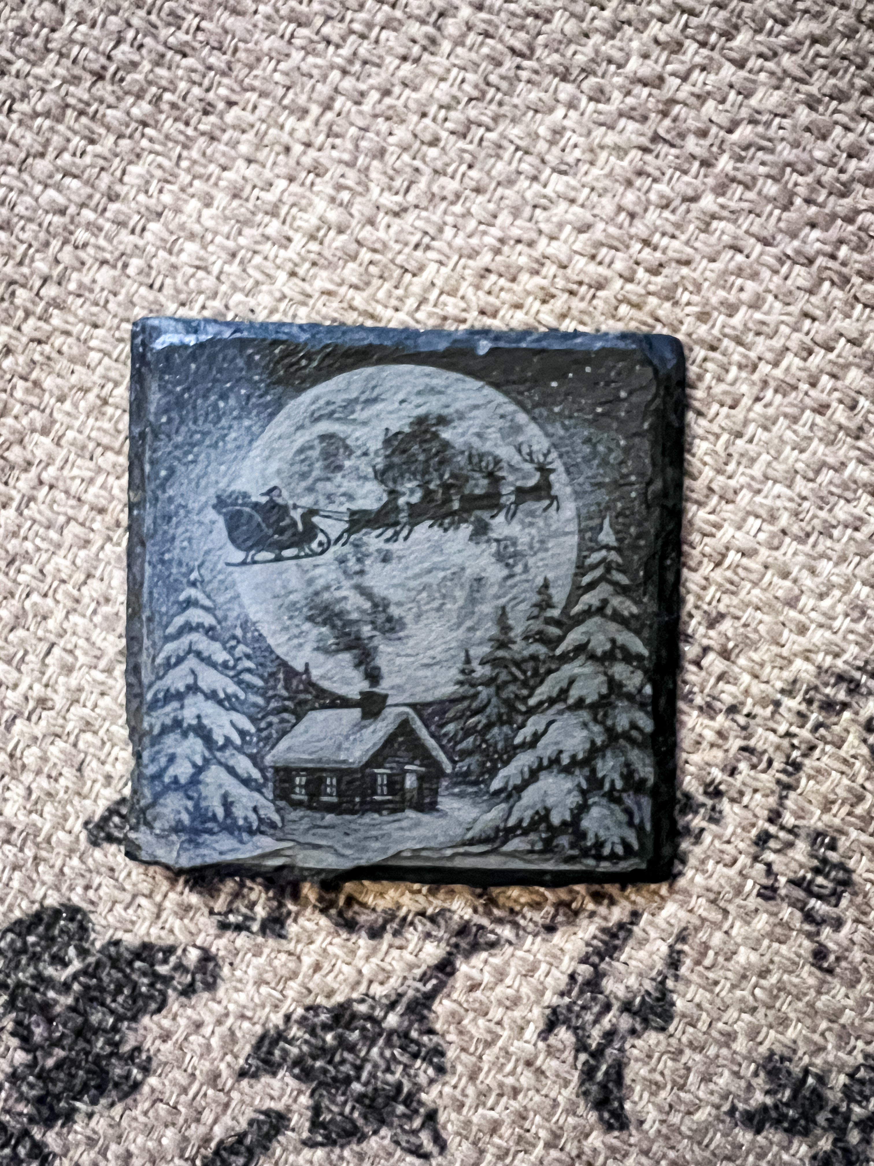 Christmas Eve Engraved Coaster