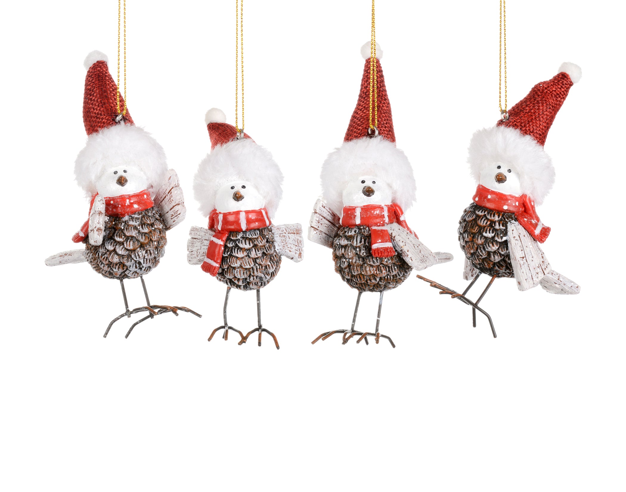 Pinecone Bird Ornaments