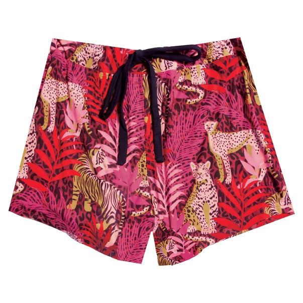 Jungle Leopard Pajama Lounge Shorts