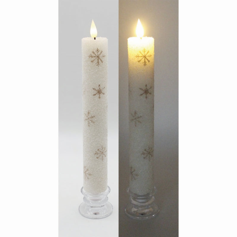 Thick Gold Snowflake Taper (11.25 inch)