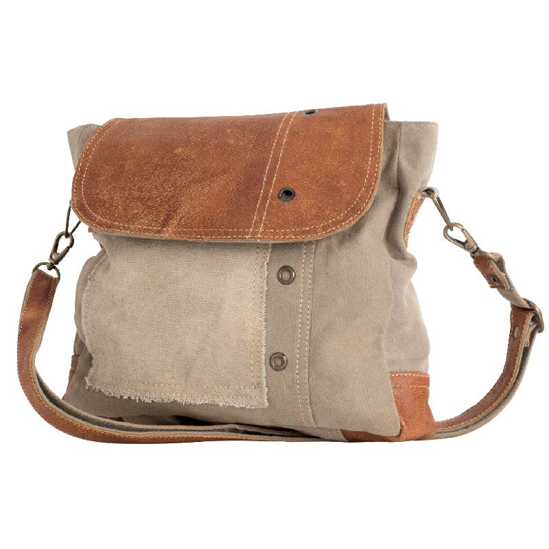 Leather Flap Messenger Bag