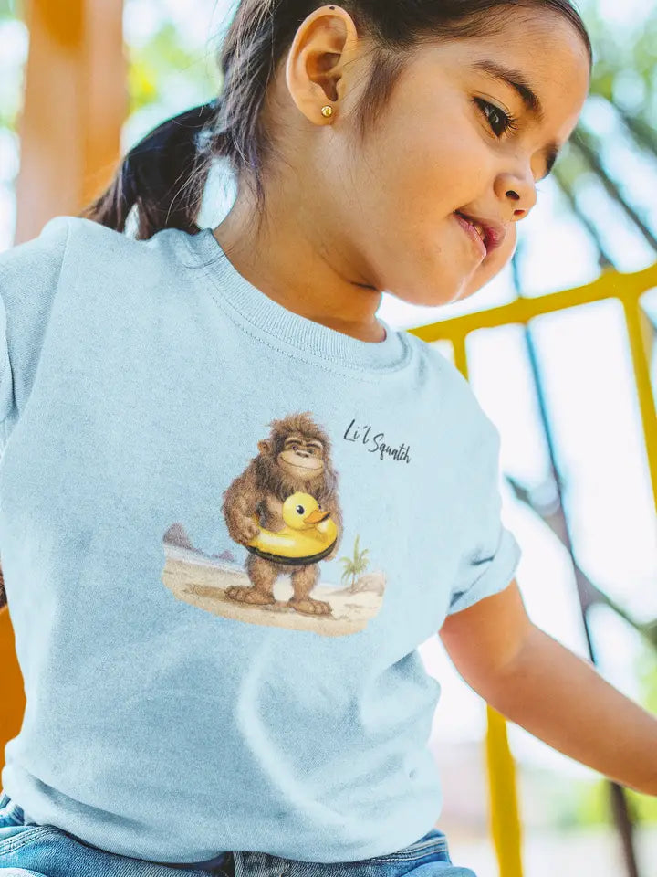 Lil' Squatch Toddler T-shirt Light Blue