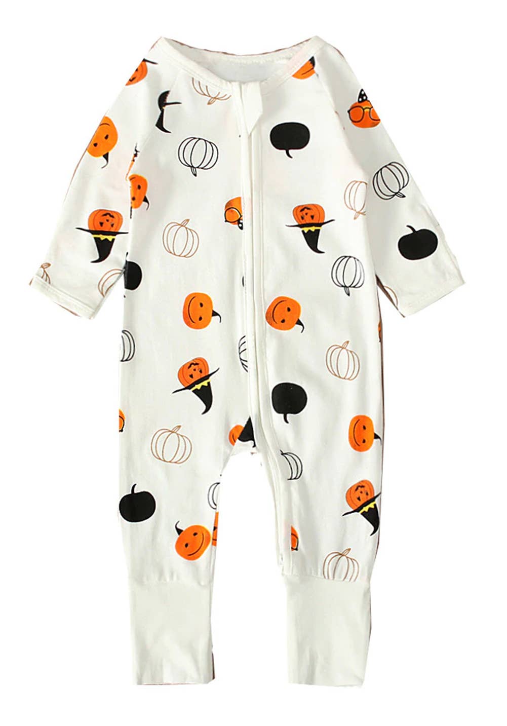 Little Witch Pumpkin Baby Romper