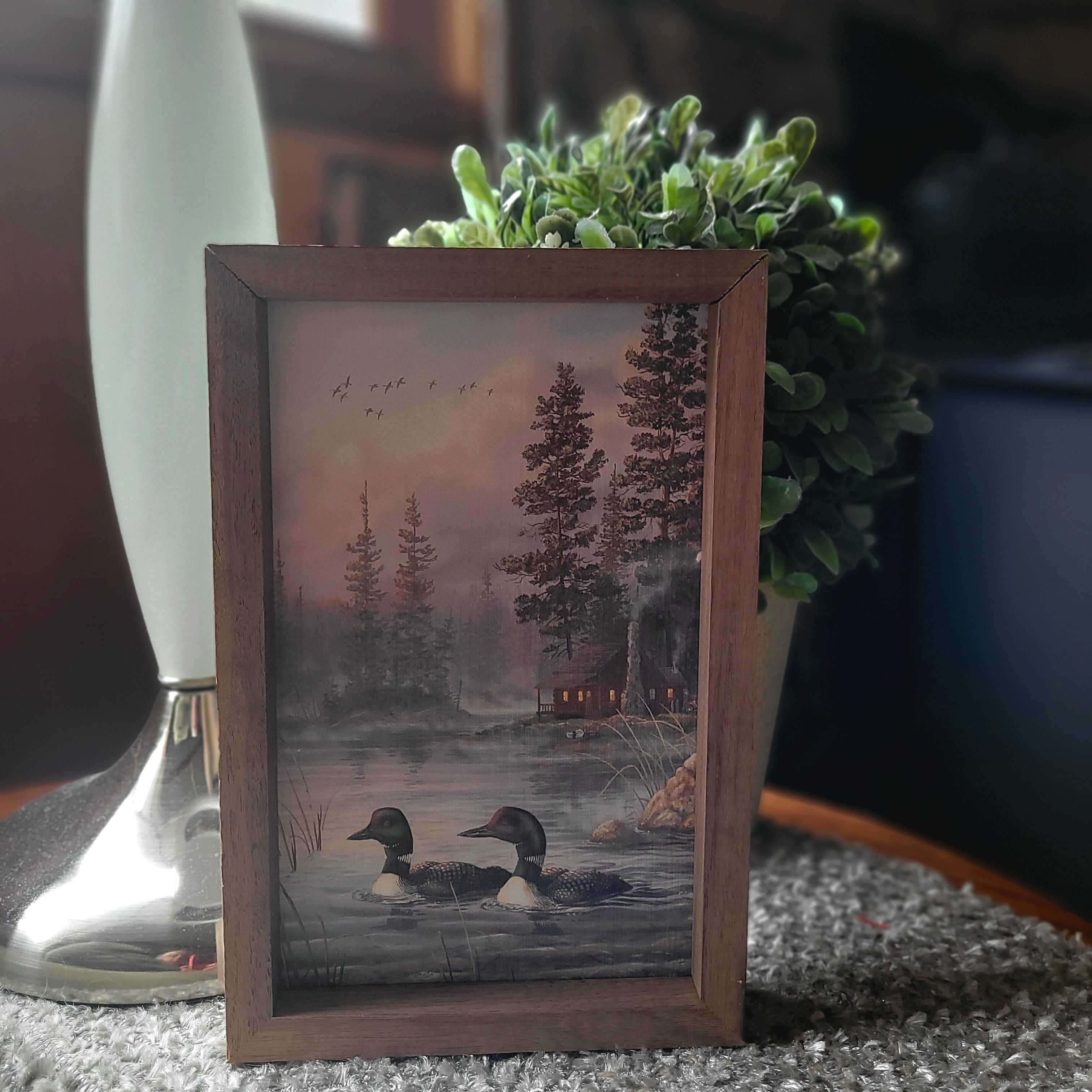 Loon Pair on Water Sign