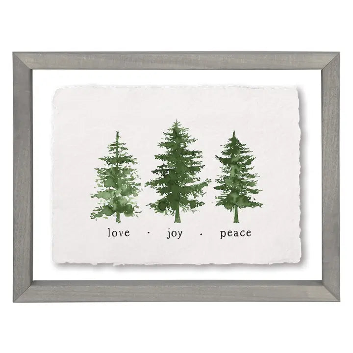 Love, Joy, Trees Floating Sign