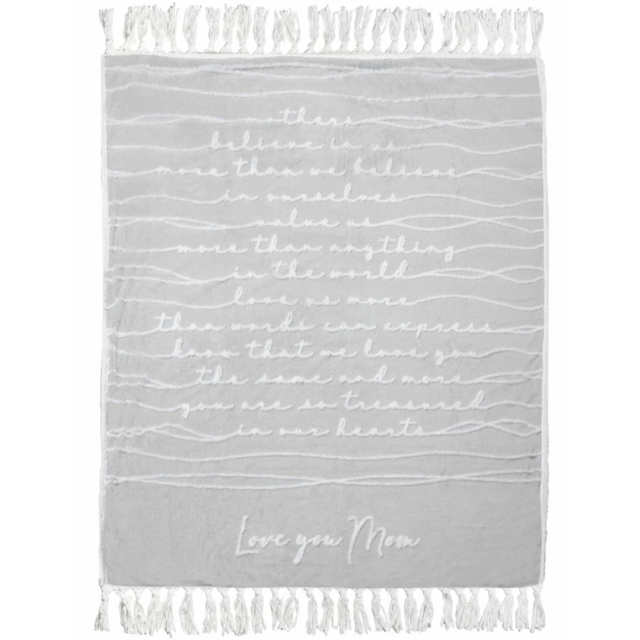 Love You Mom Plush Blanket