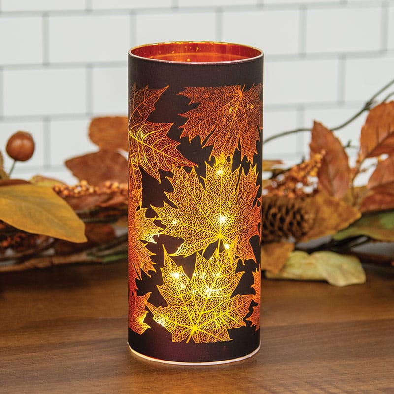 Maple Leaf Luminary with LED Lights