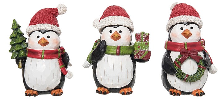 Mini Holiday Penguin Figurines