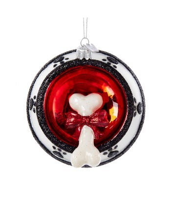 Dog Bone in Bowl Ornament