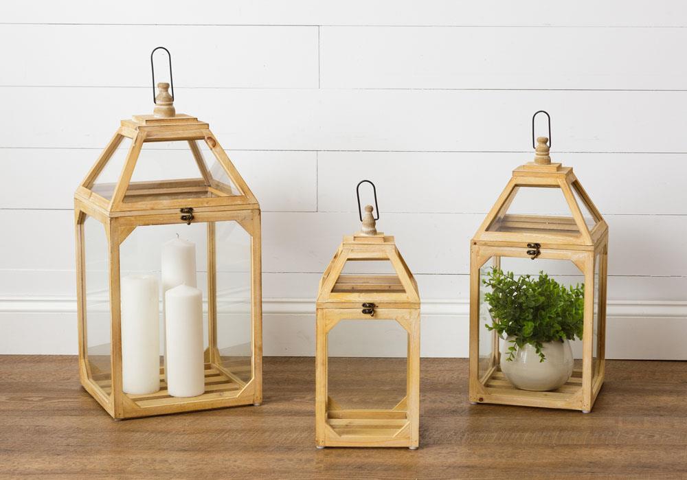 Natural Wooden Lanterns