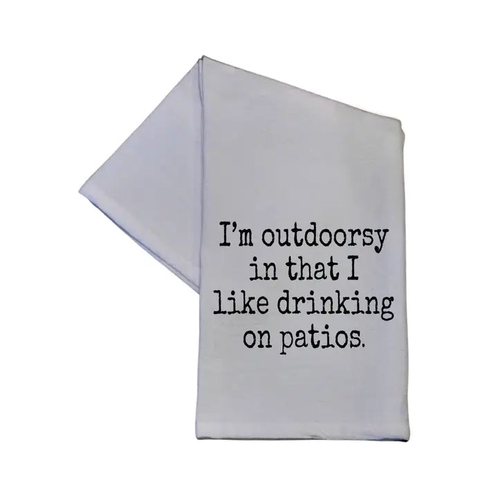 Outdoorsy Patio Drinking Towel