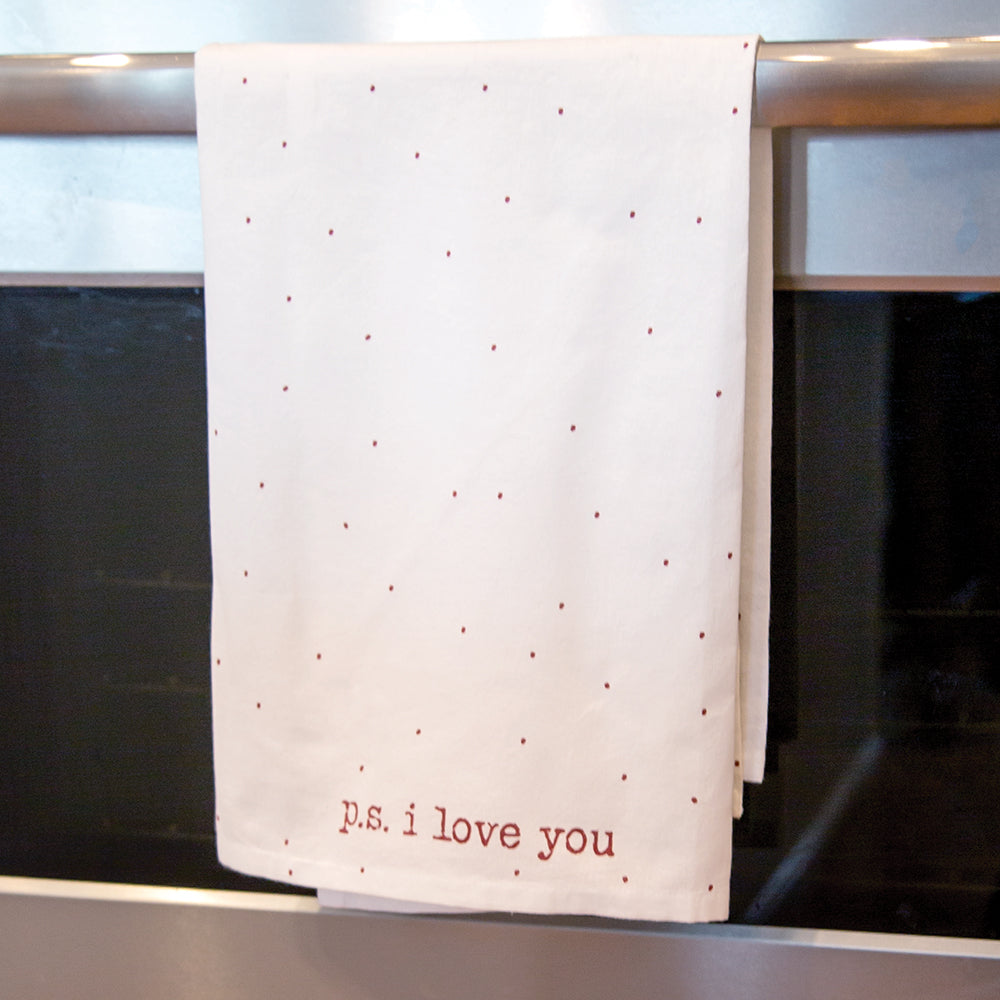 PS I Love You Dish Towel