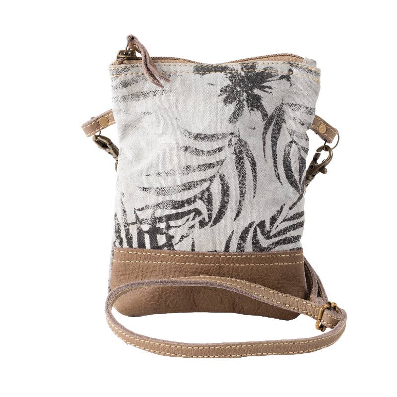 Palm Leaf Front Passport Crossbody Bag