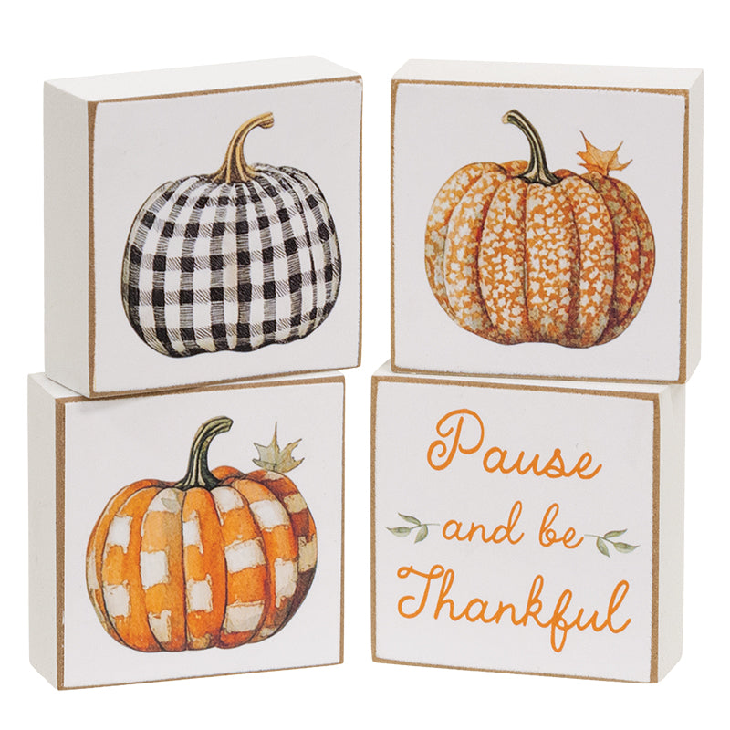 Pause and Be Thankful Patchwork Pumpkin 2