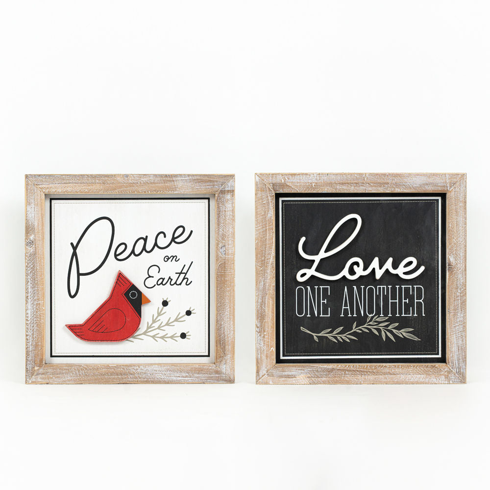 Love & Peace Double-Sided Sign