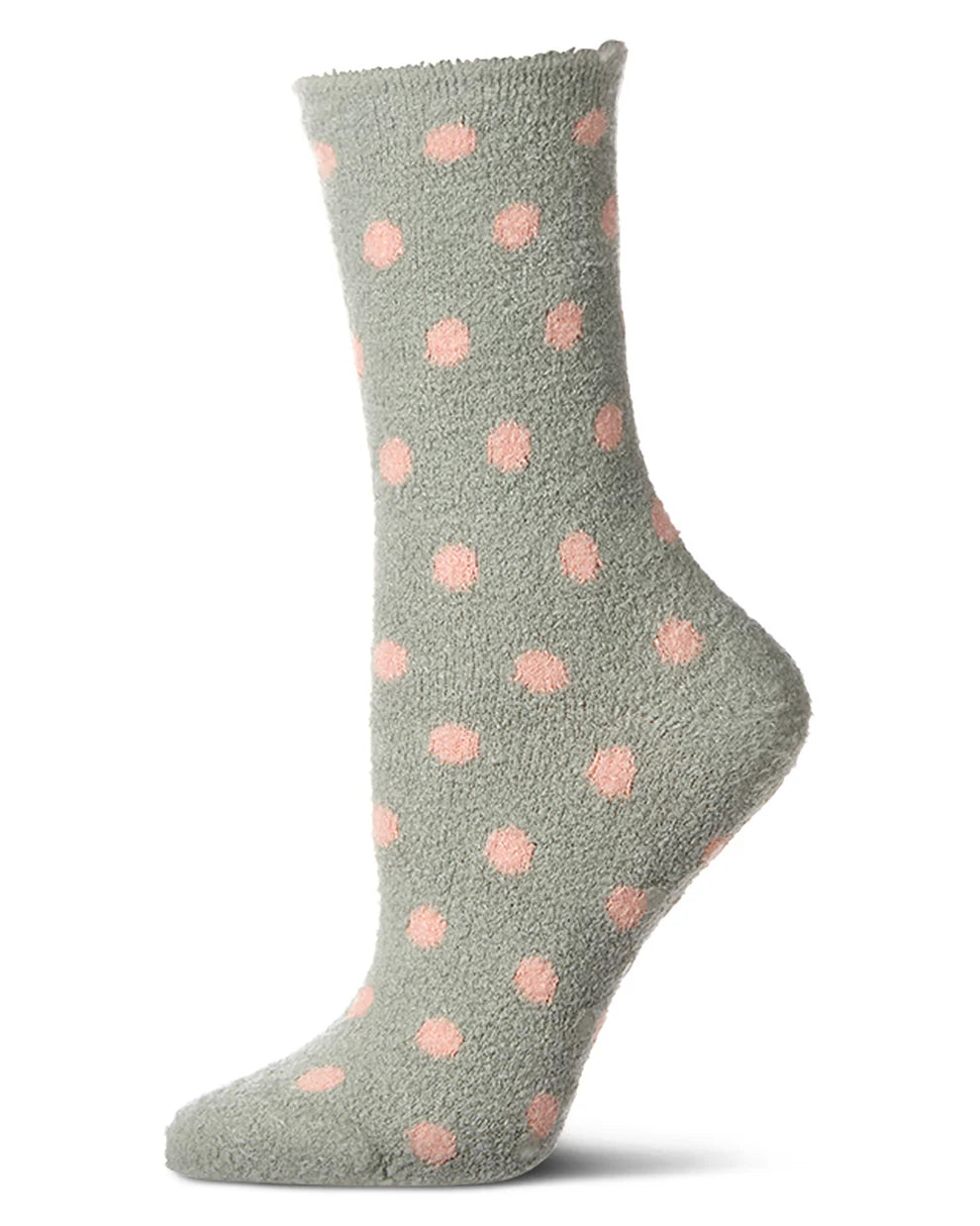 Polka Dot Non-Skid Lavender Infused Cozy Spa Sock