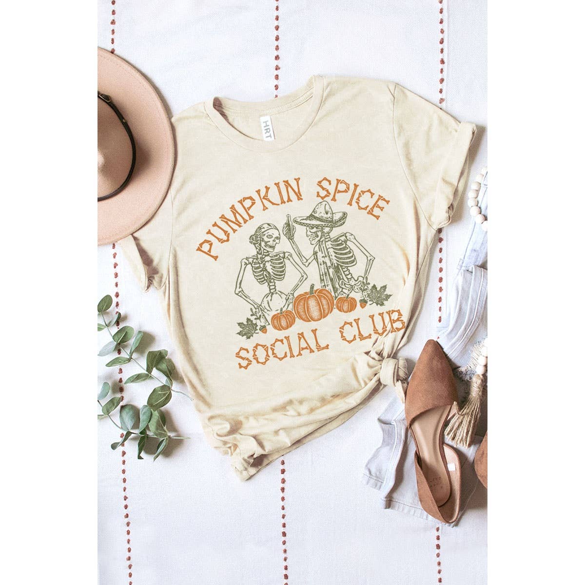 Pumpkin Spice Social Club Skeleton Graphic Tee