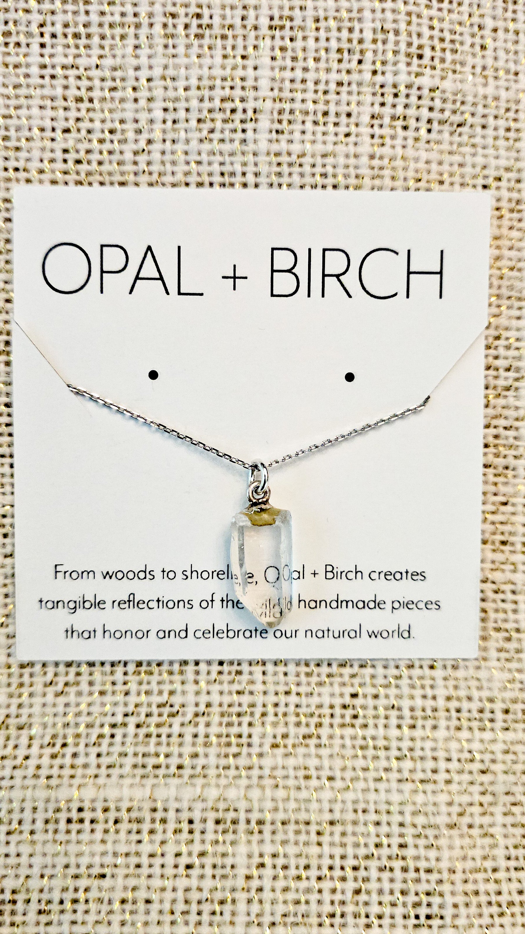 Quartz Crystal Sterling Silver Necklace