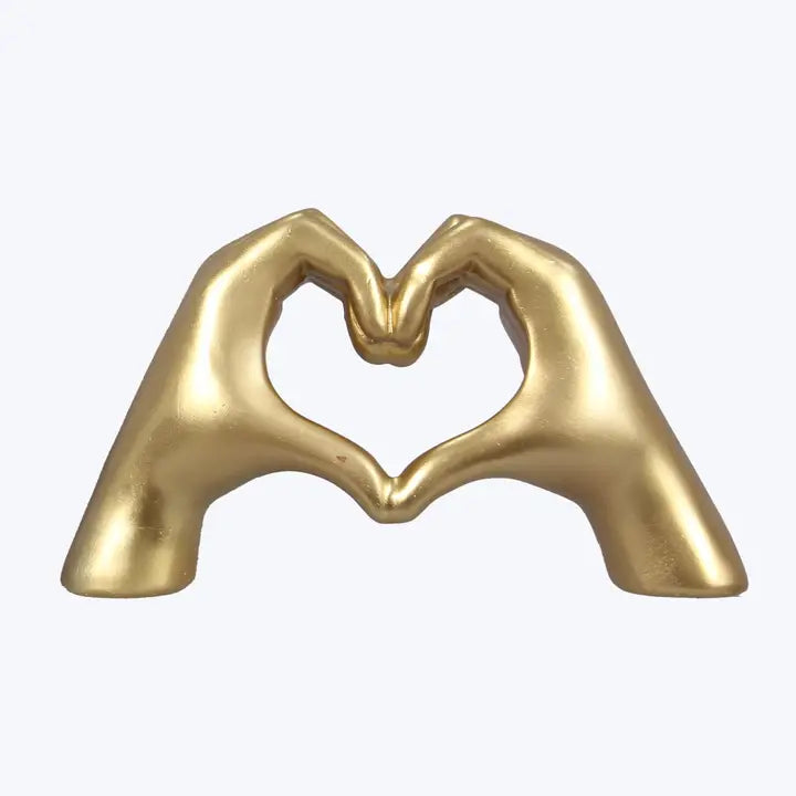 Resin Gold Heart Gesture