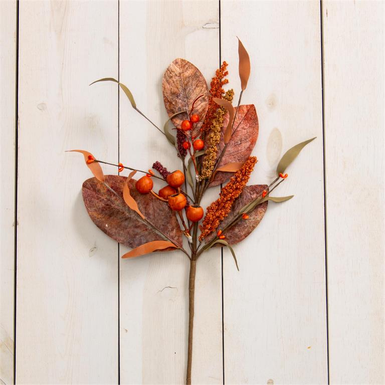 Rustic Fall Foliage Pods Pick