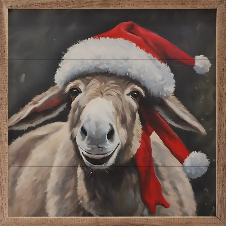 Santa Donkey with Hat 4x4