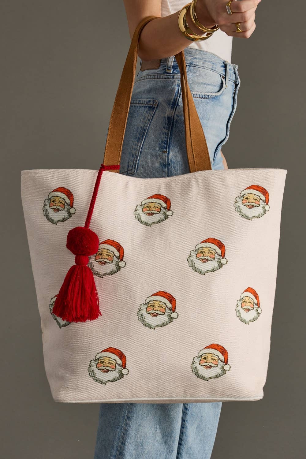 Santa Canvas Tote Bag