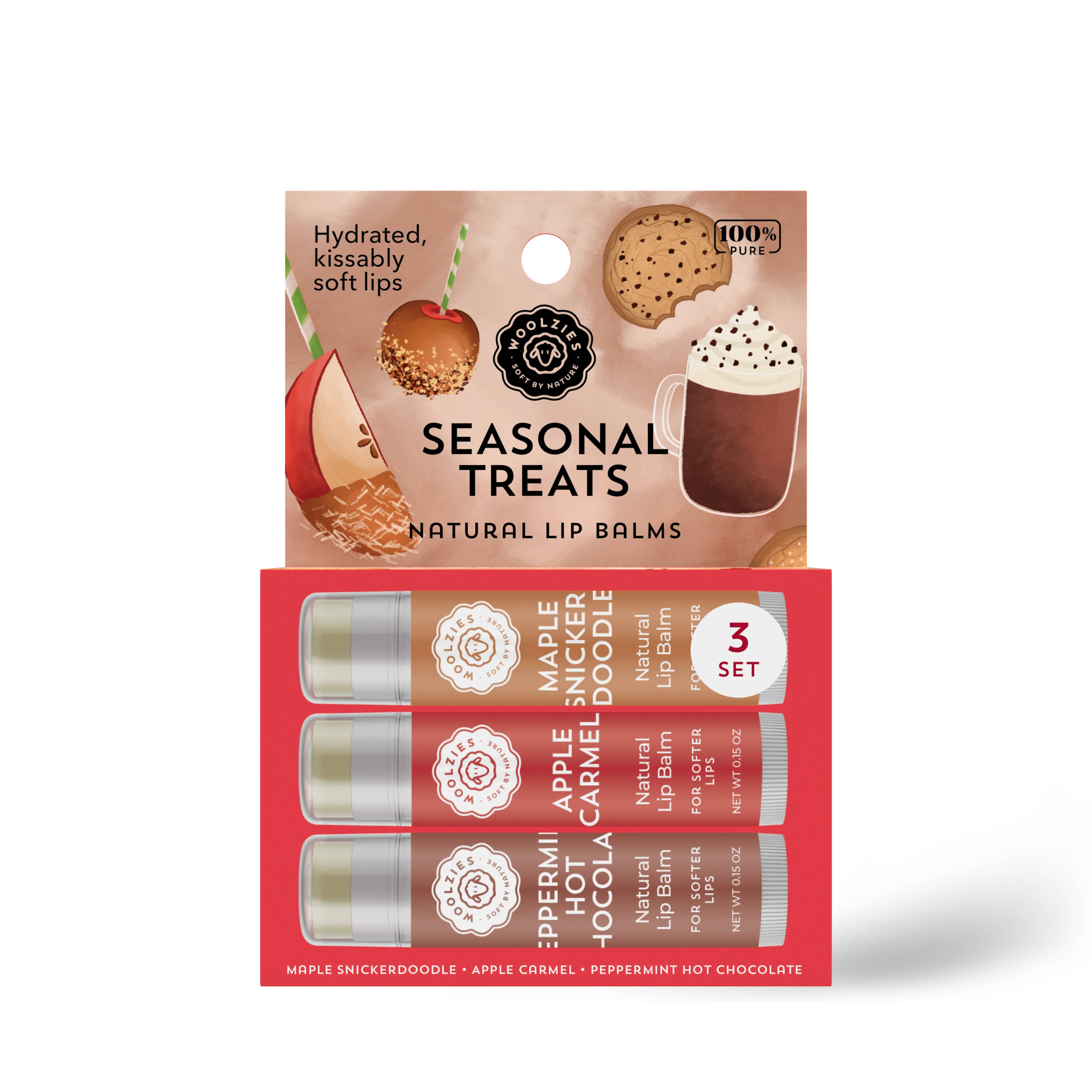 Seasonal Treats Natural Shea Butter Lip Balm Trio