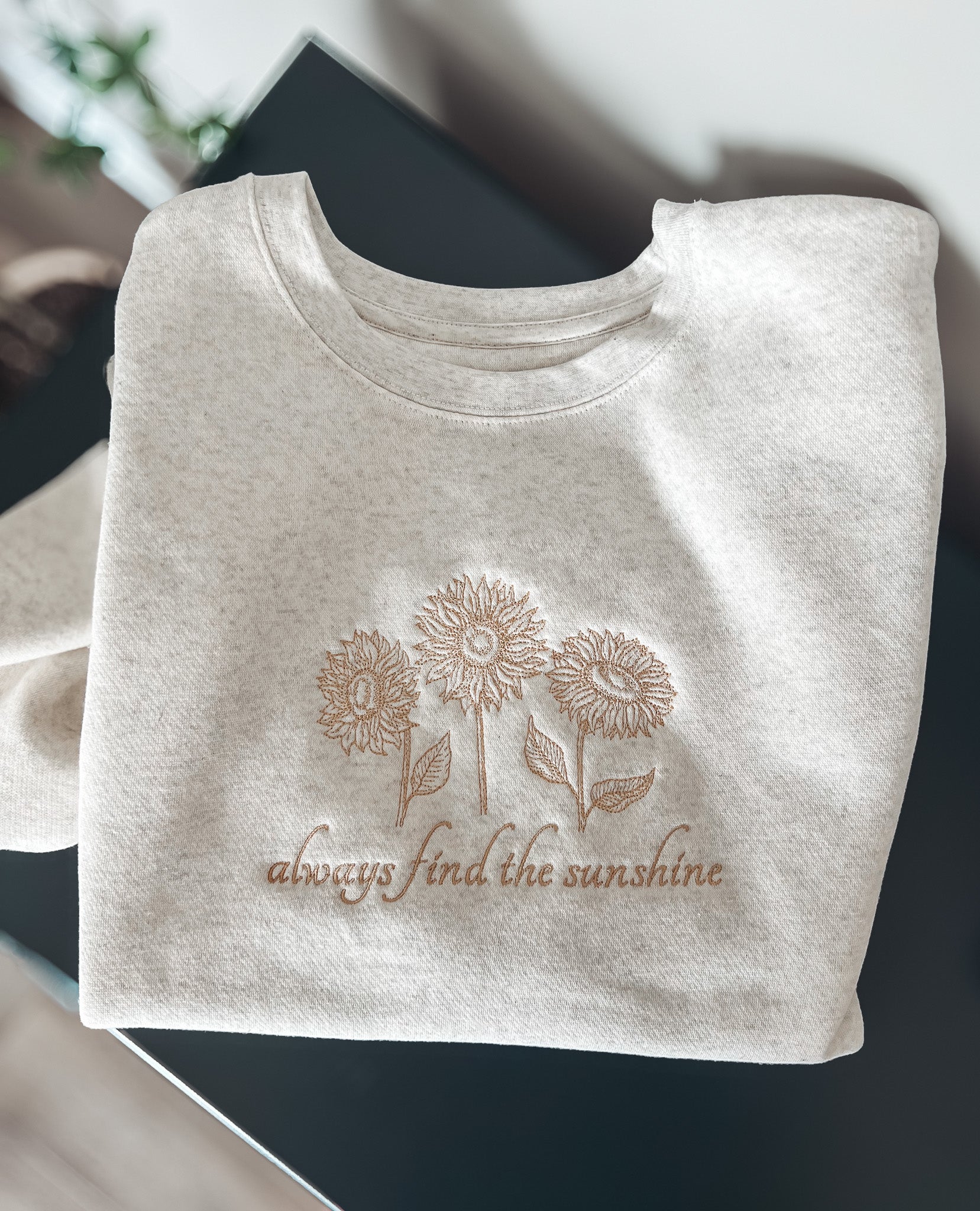 Sunflower Embroidered Crewneck