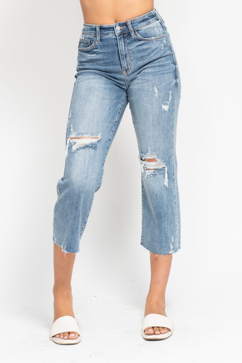 Shelby Destroy Crop Judy Blue Jeans