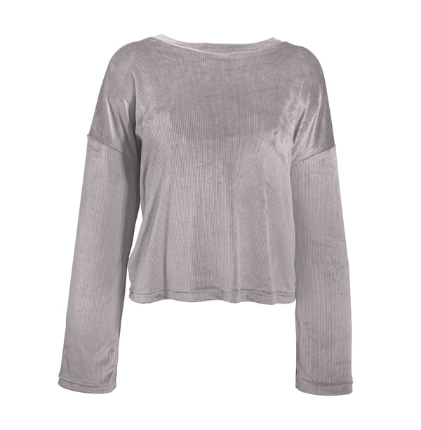 Soft Grey Luxe Lounge Top