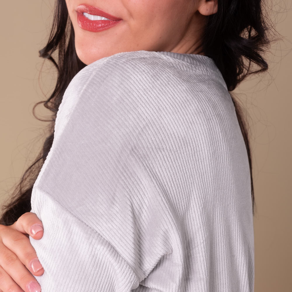 Soft Grey Luxe Lounge Top