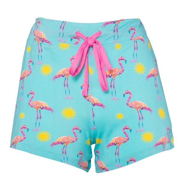 Sunshine Flamingo Pajama Loungewear Shorts