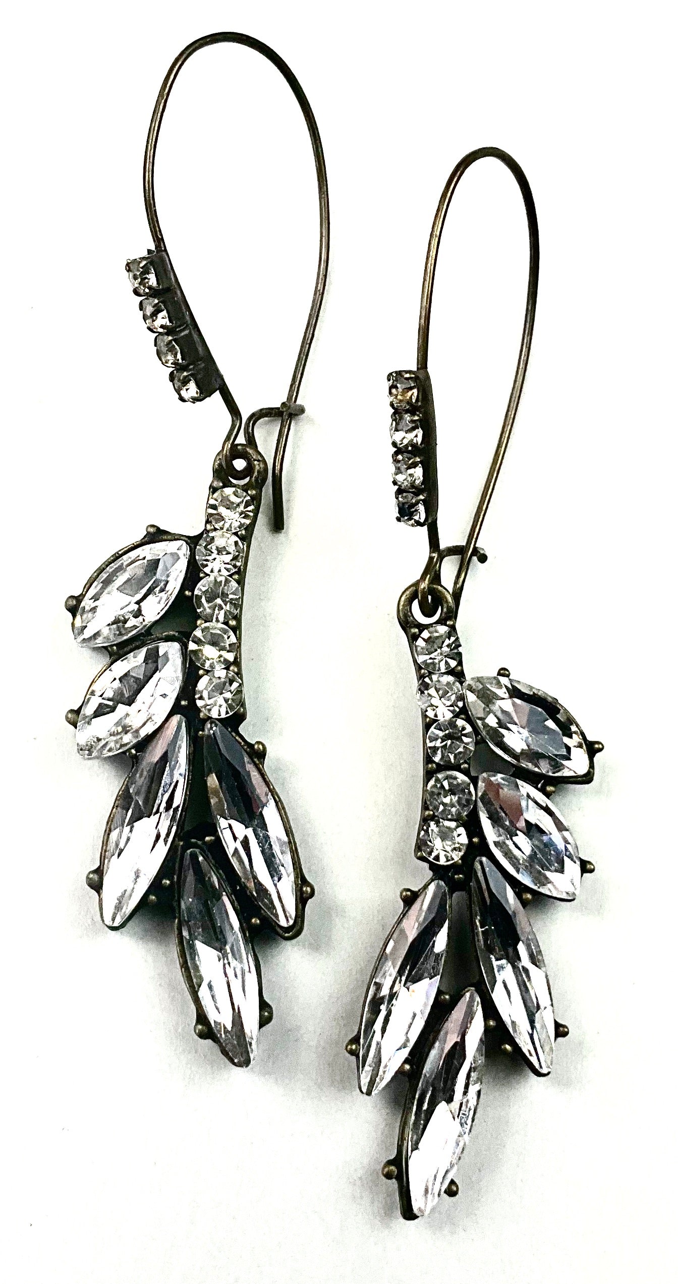 Bling Fleur Branch Drop Earrings