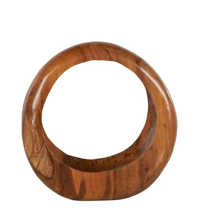 Teak Sculpture Circle Small